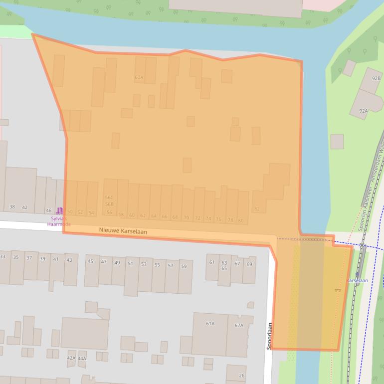 Kaart van postcodegebied 1182BS.