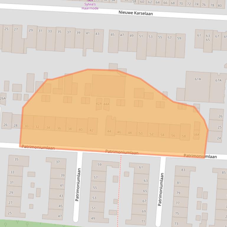 Kaart van postcodegebied 1182BX.