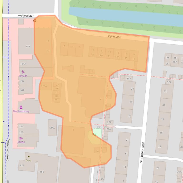 Kaart van postcodegebied 1182BZ.