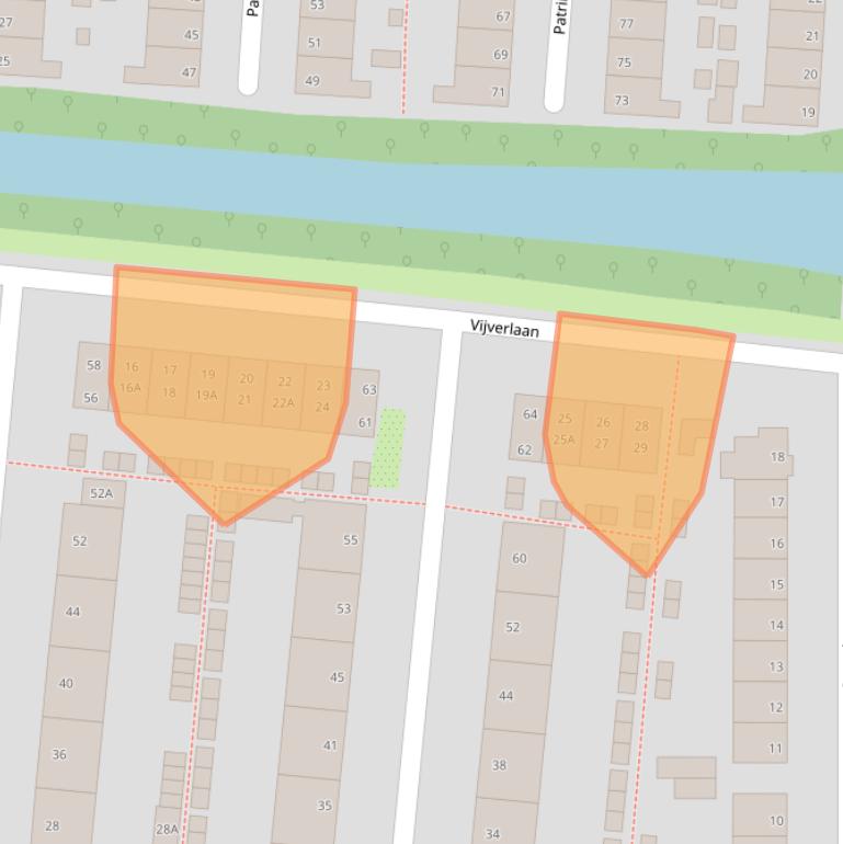 Kaart van postcodegebied 1182CA.