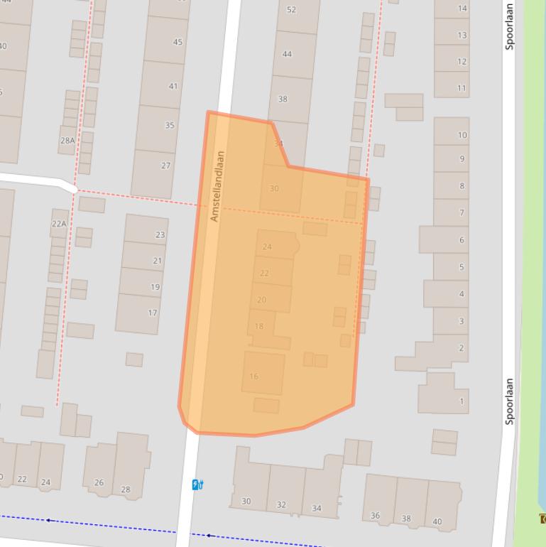 Kaart van postcodegebied 1182CD.