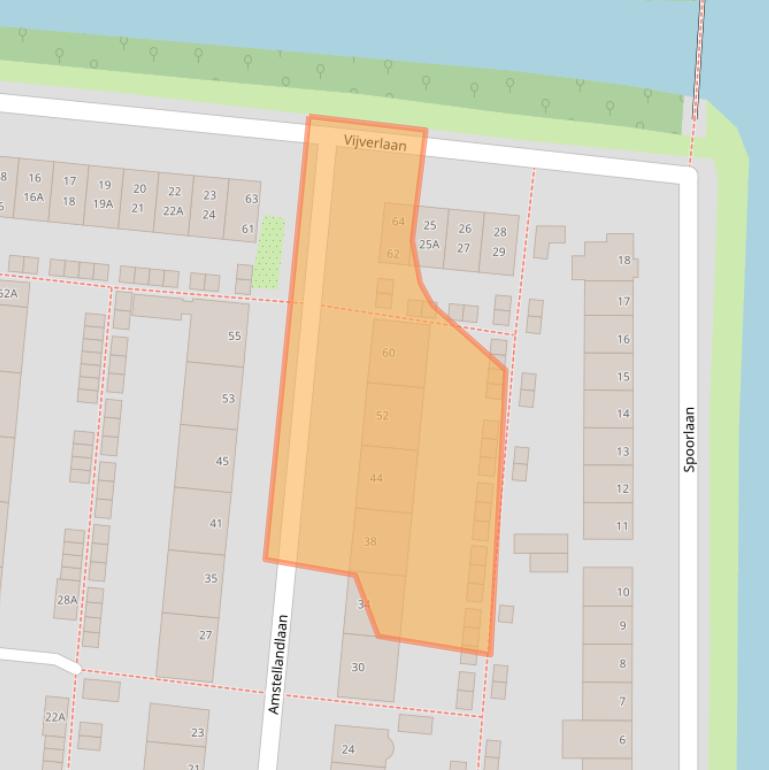 Kaart van postcodegebied 1182CE.