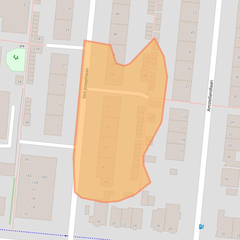 Kaart van postcodegebied 1182CH.