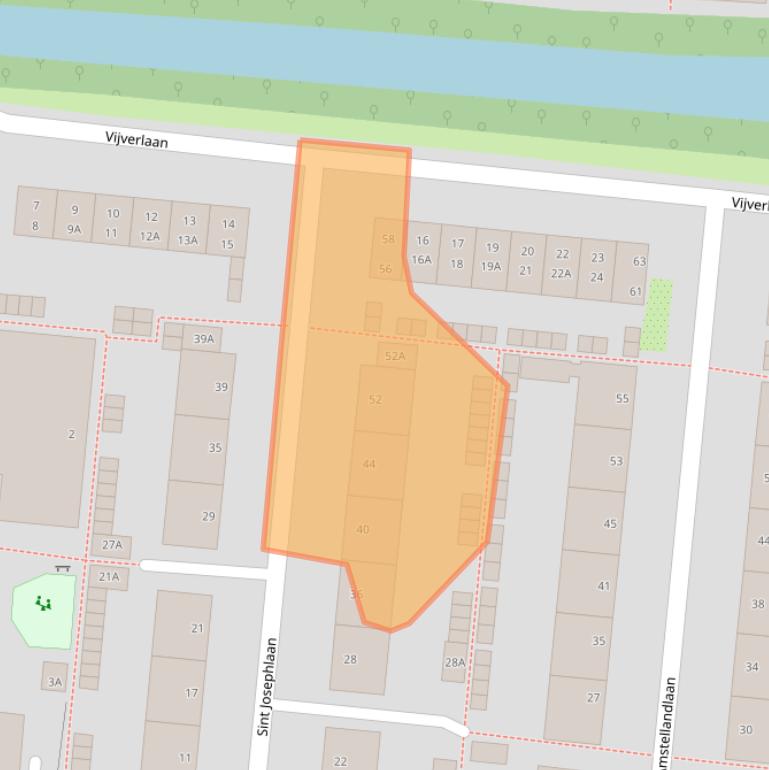 Kaart van postcodegebied 1182CJ.