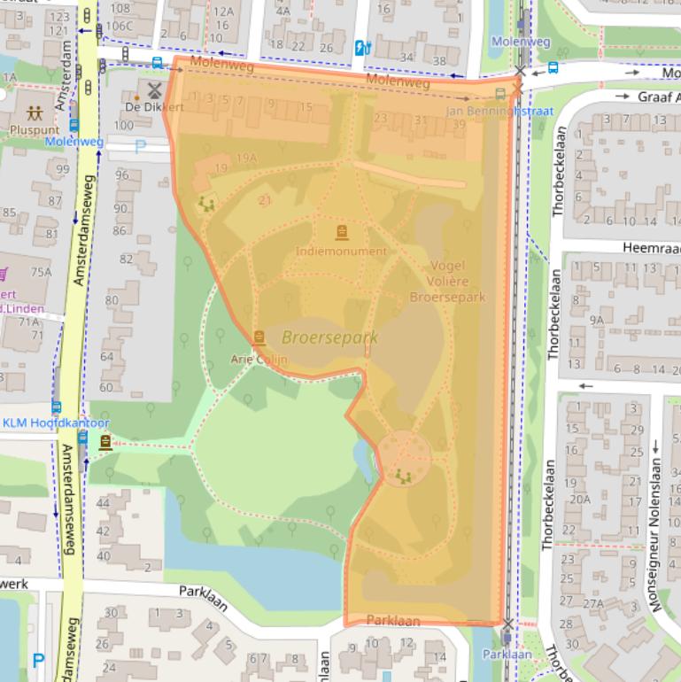 Kaart van postcodegebied 1182CK.