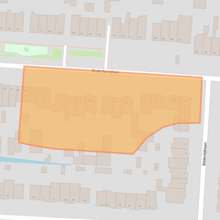 Kaart van postcodegebied 1182CN.