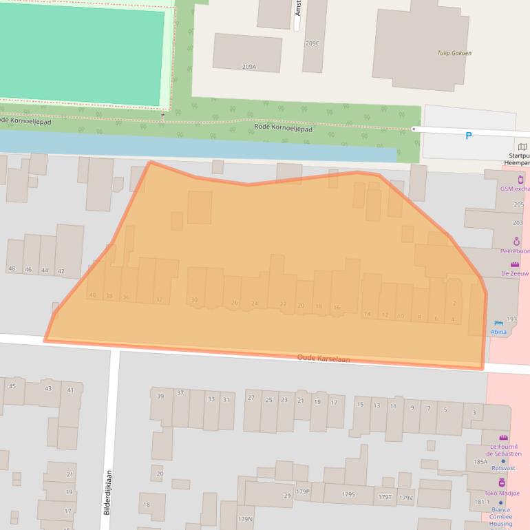 Kaart van postcodegebied 1182CR.