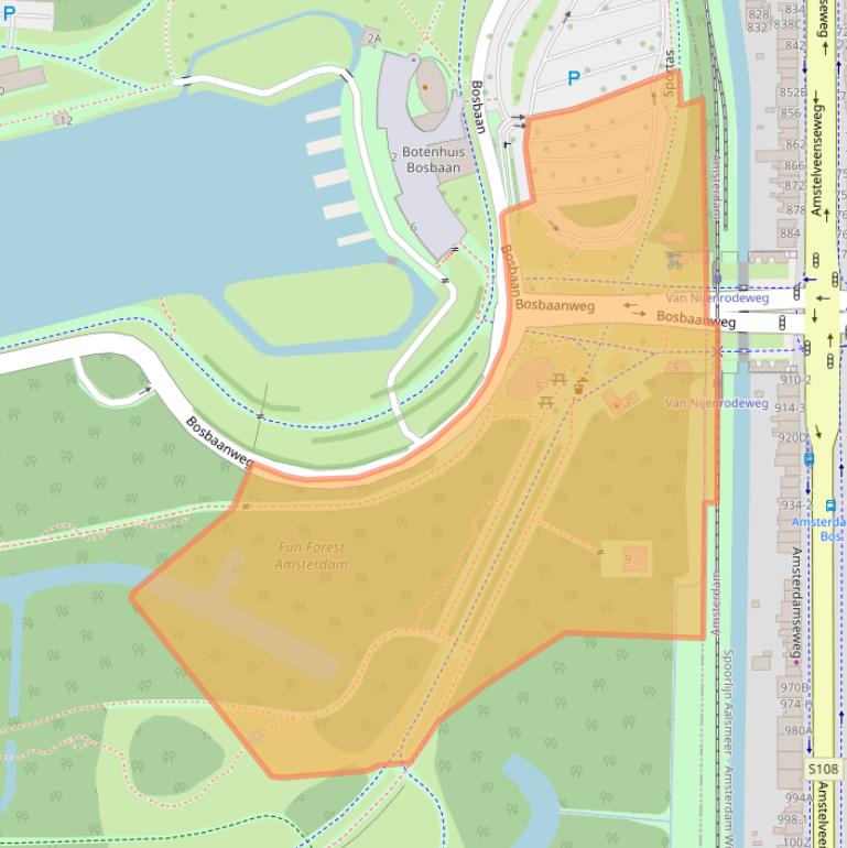 Kaart van postcodegebied 1182DA.