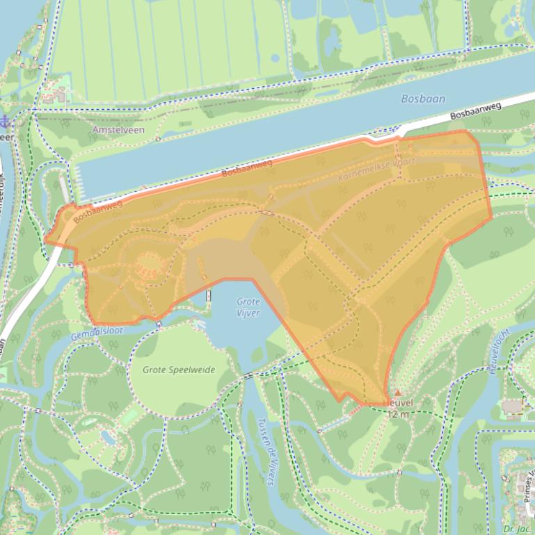 Kaart van postcodegebied 1182DC.