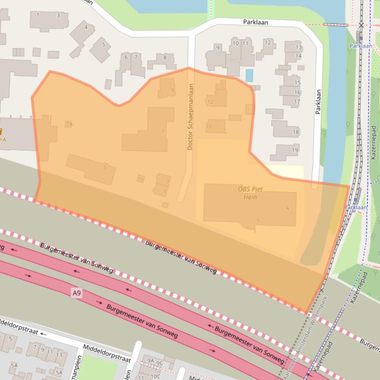 Kaart van postcodegebied 1182GM.