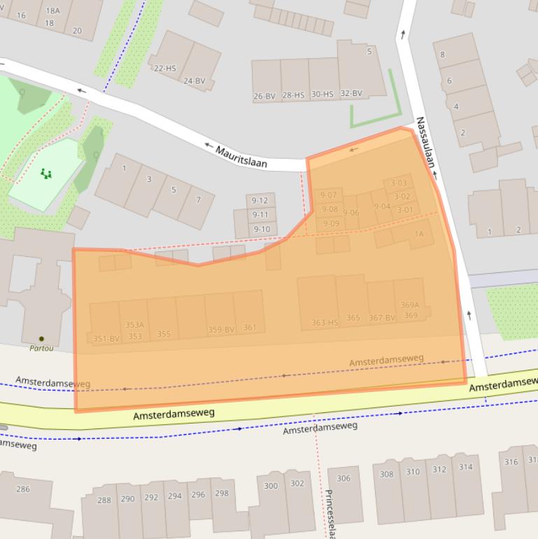 Kaart van postcodegebied 1182HB.