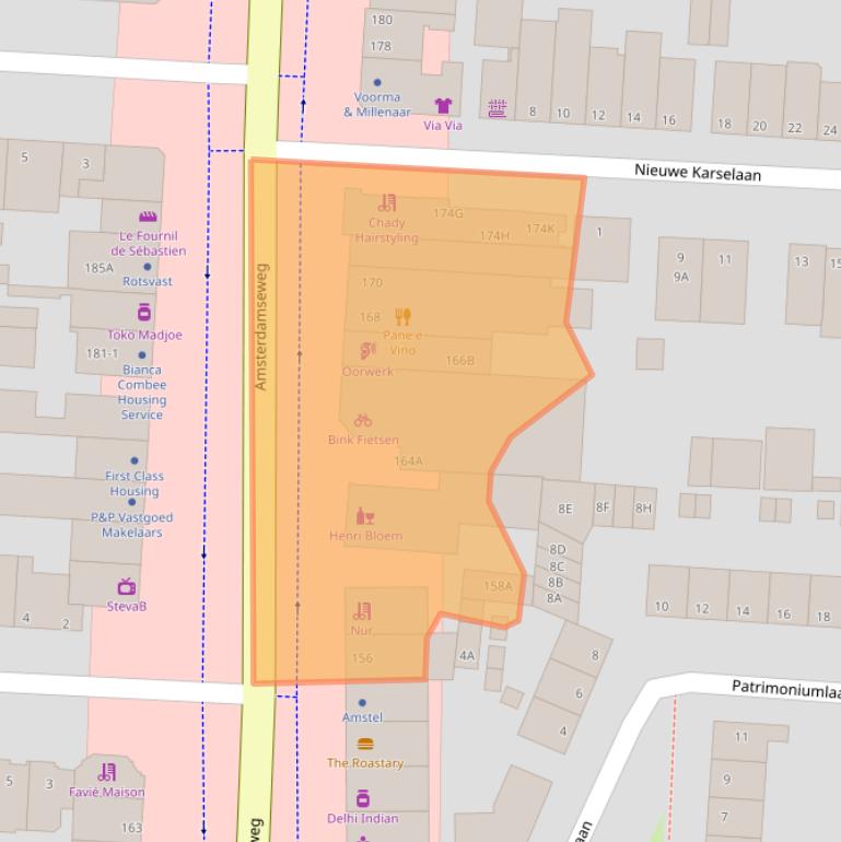 Kaart van postcodegebied 1182HK.