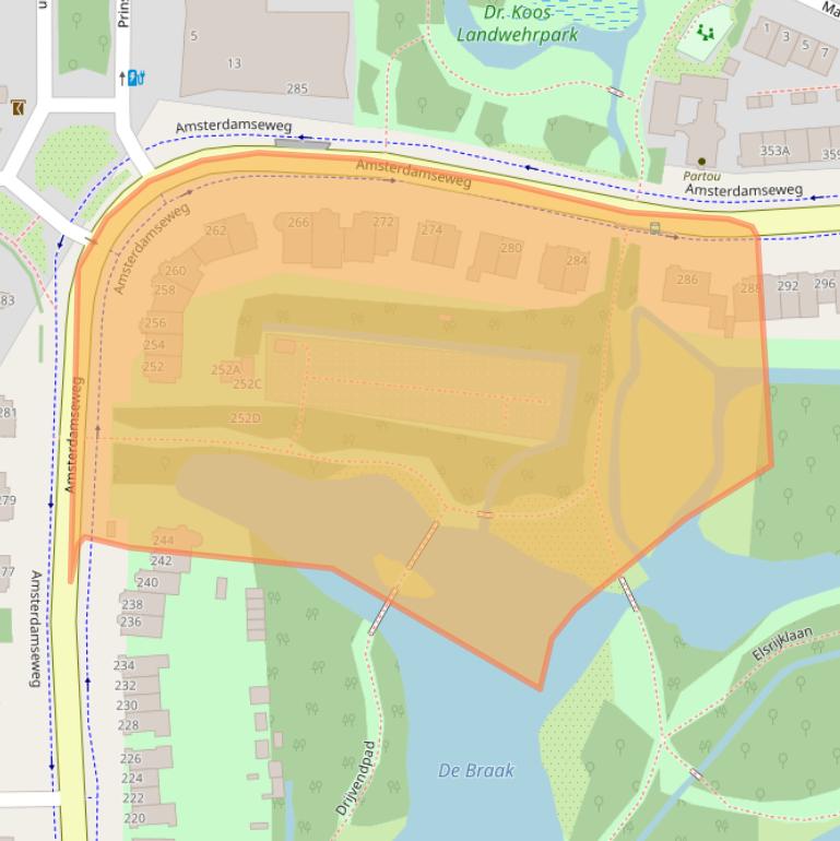 Kaart van postcodegebied 1182HN.