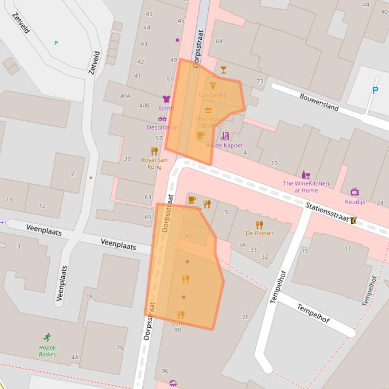 Kaart van postcodegebied 1182JG.