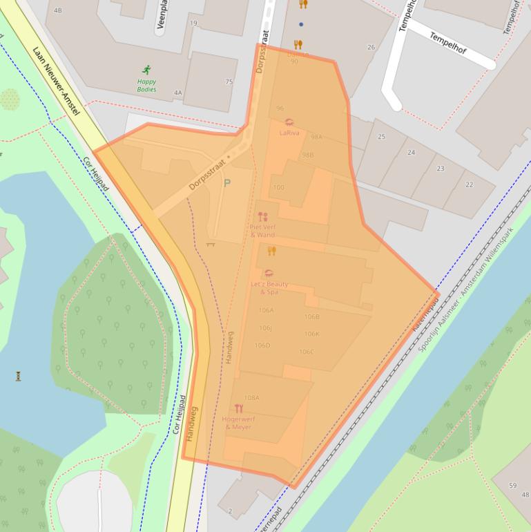 Kaart van postcodegebied 1182JH.