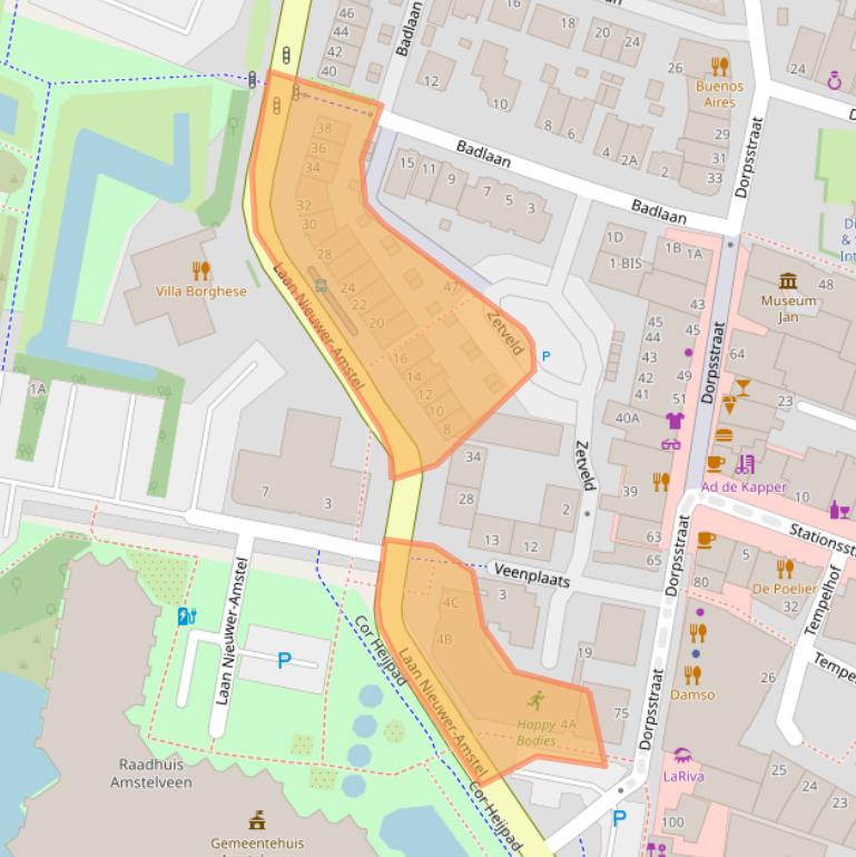 Kaart van postcodegebied 1182JT.