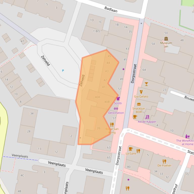 Kaart van postcodegebied 1182KE.