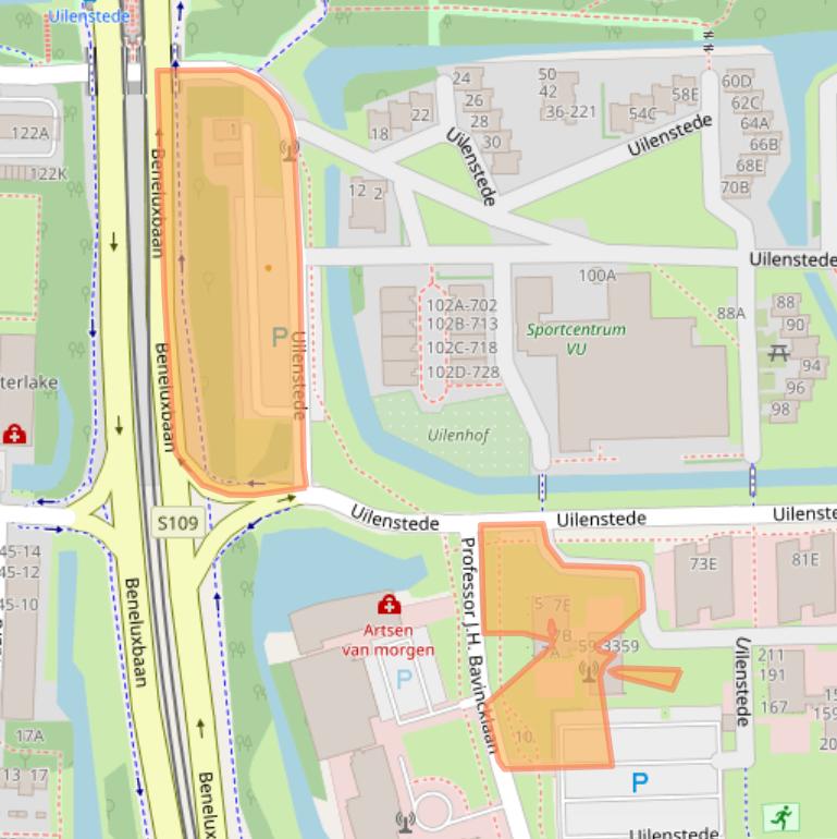 Kaart van postcodegebied 1183AA.