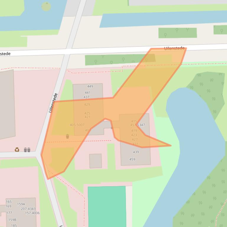 Kaart van postcodegebied 1183AE.