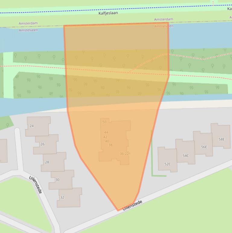 Kaart van postcodegebied 1183AJ.