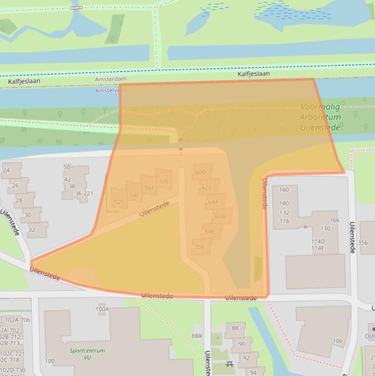 Kaart van postcodegebied 1183AK.