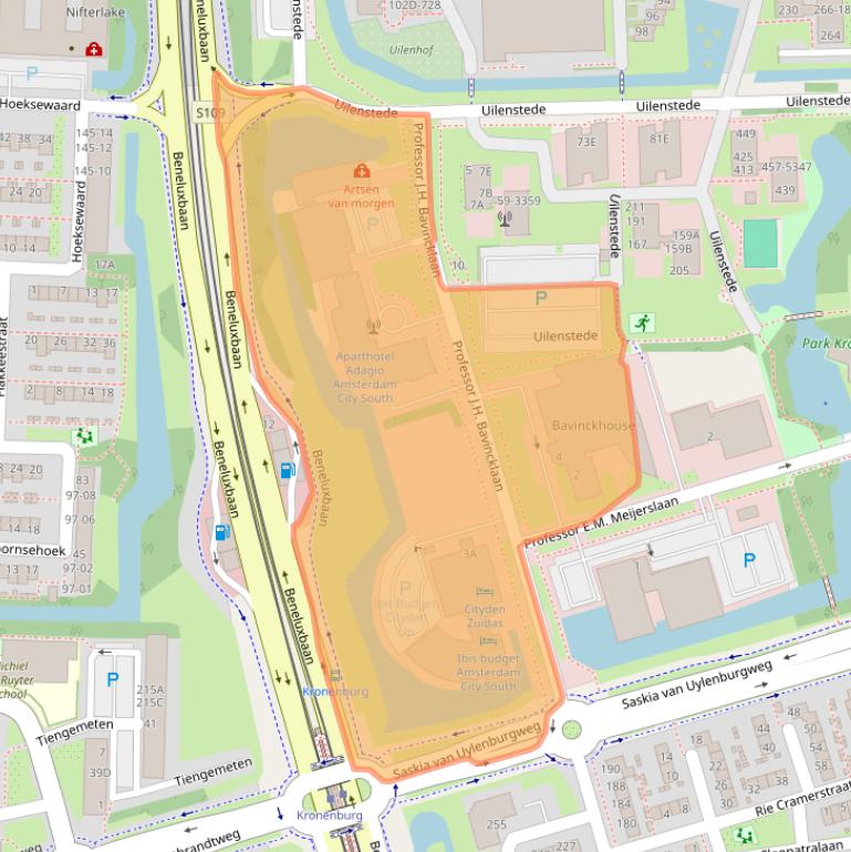Kaart van postcodegebied 1183AT.
