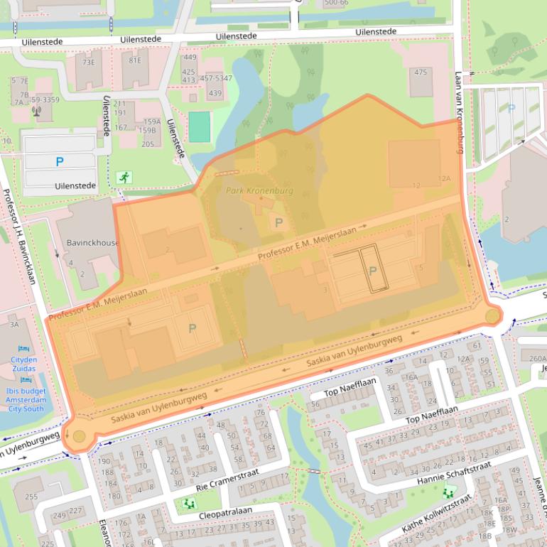 Kaart van postcodegebied 1183AV.