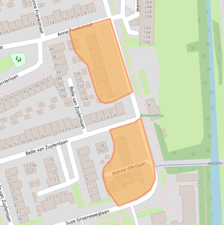 Kaart van postcodegebied 1183AX.