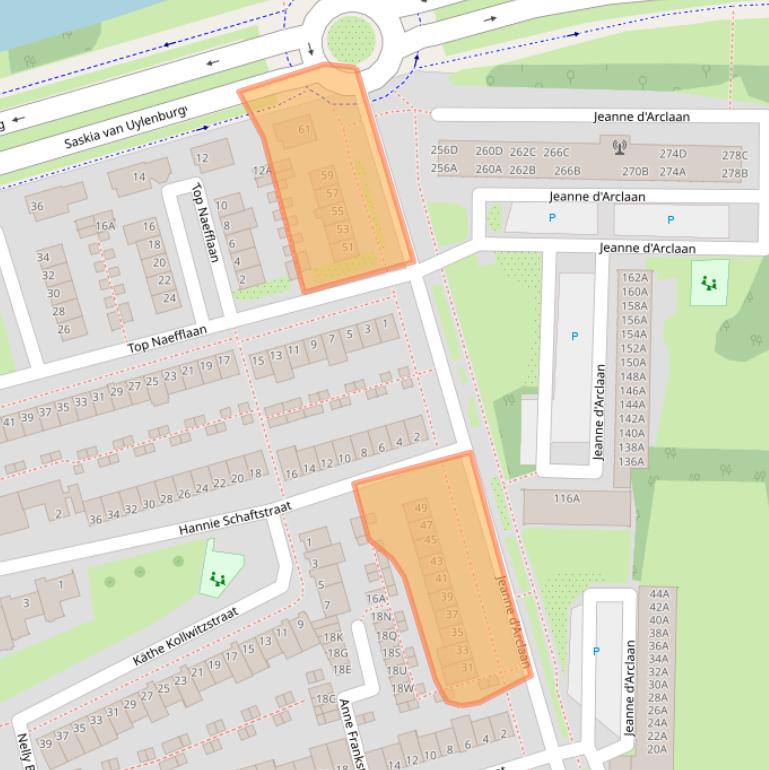 Kaart van postcodegebied 1183AZ.