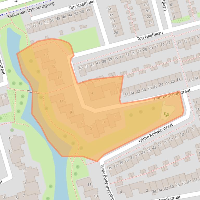 Kaart van postcodegebied 1183BT.
