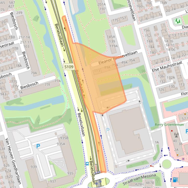 Kaart van postcodegebied 1183CE.