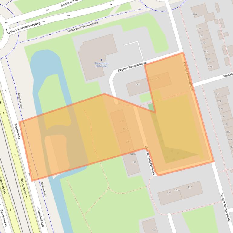 Kaart van postcodegebied 1183CJ.