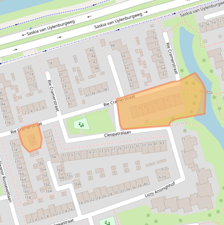 Kaart van postcodegebied 1183CP.