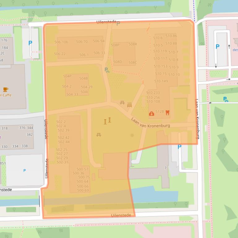 Kaart van postcodegebied 1183DE.