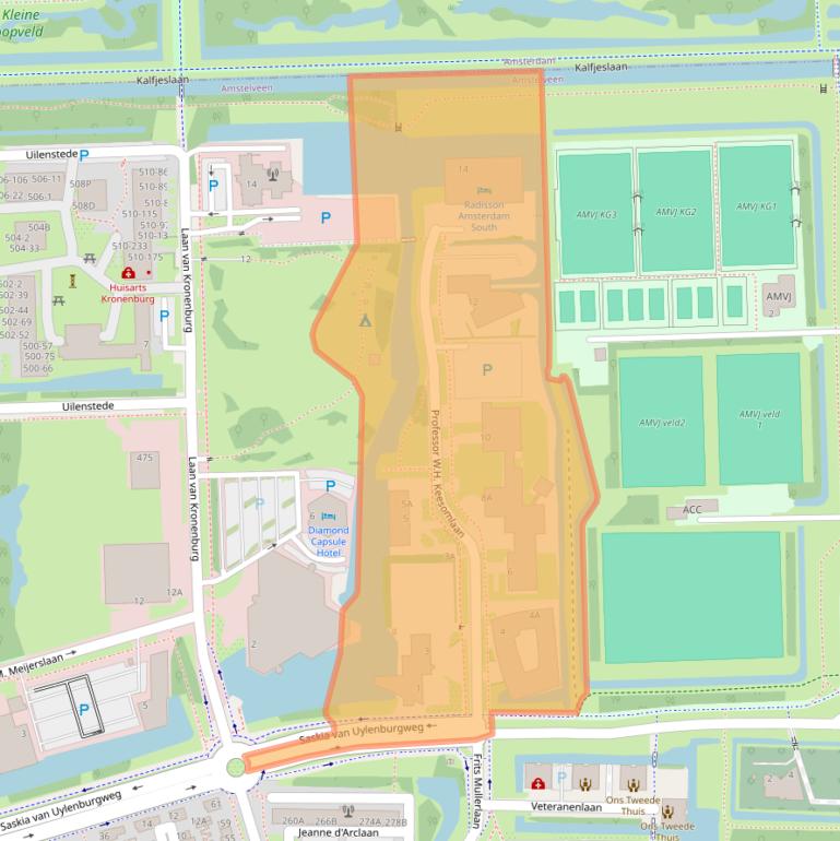 Kaart van postcodegebied 1183DJ.