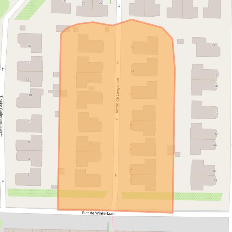 Kaart van postcodegebied 1183DN.