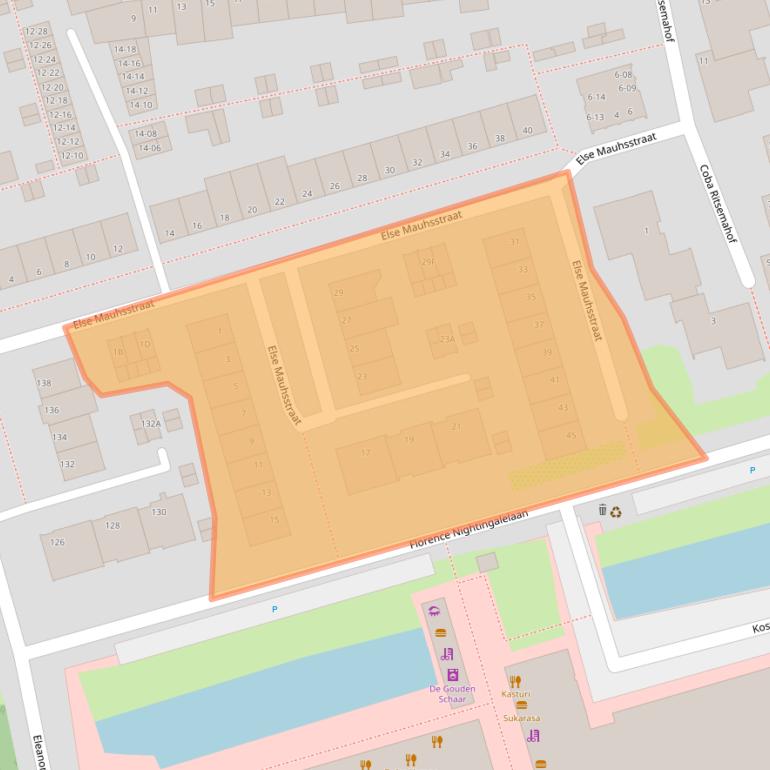 Kaart van postcodegebied 1183EB.