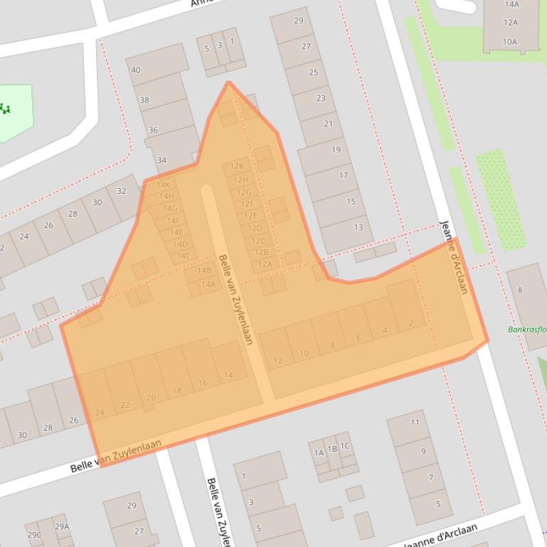 Kaart van postcodegebied 1183EH.