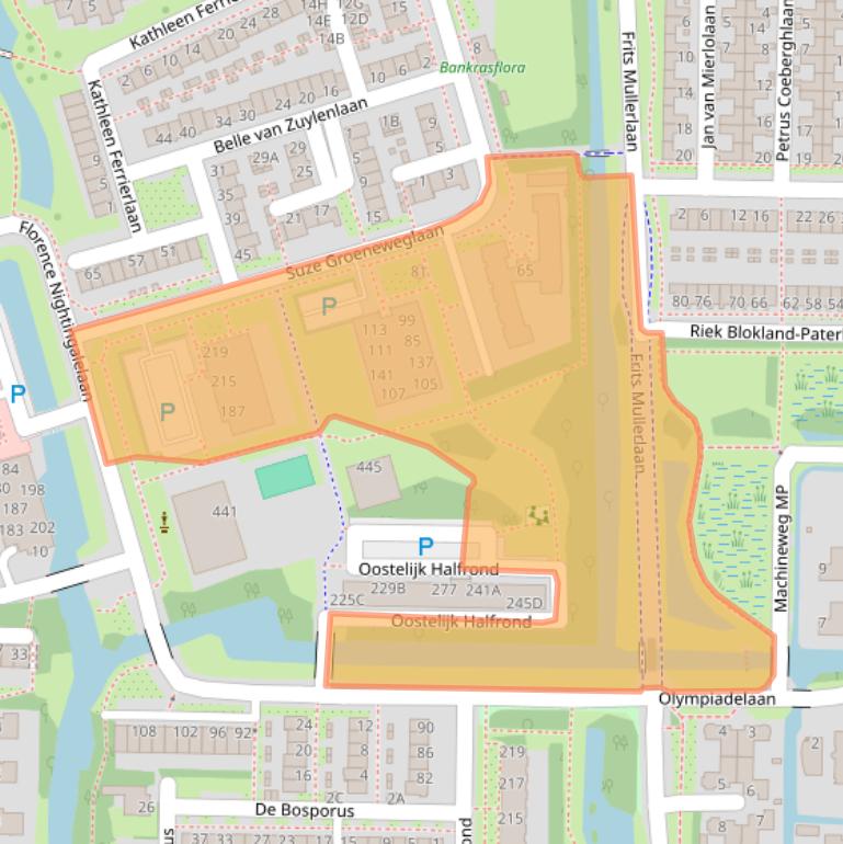 Kaart van postcodegebied 1183EK.