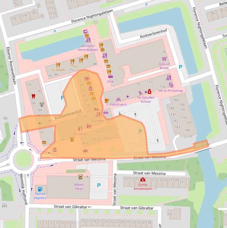 Kaart van postcodegebied 1183HE.