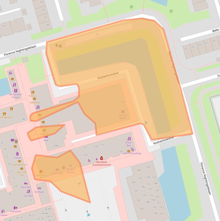 Kaart van postcodegebied 1183HH.