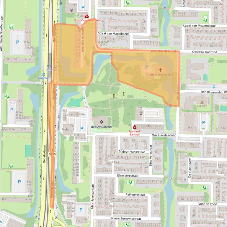 Kaart van postcodegebied 1183HN.