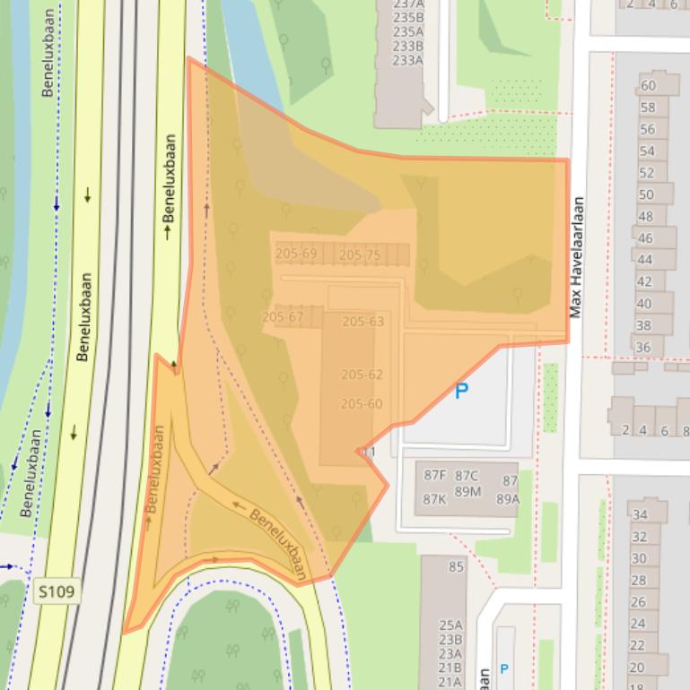 Kaart van postcodegebied 1183LP.