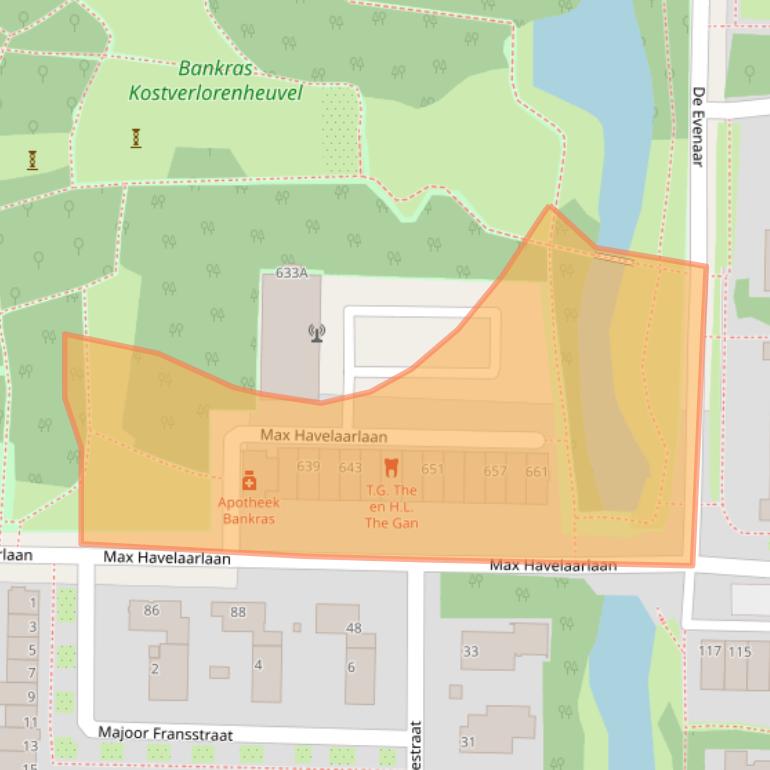 Kaart van postcodegebied 1183ND.