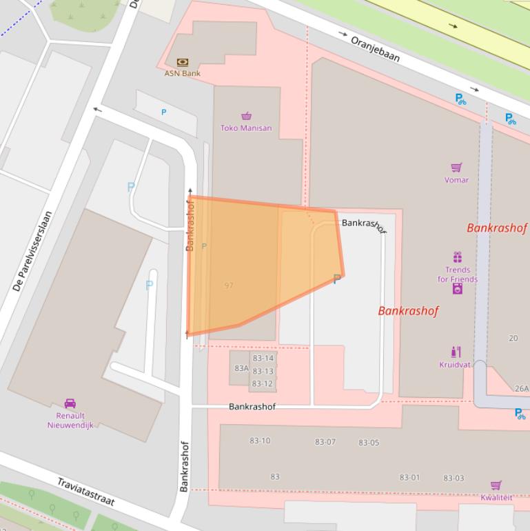 Kaart van postcodegebied 1183NV.