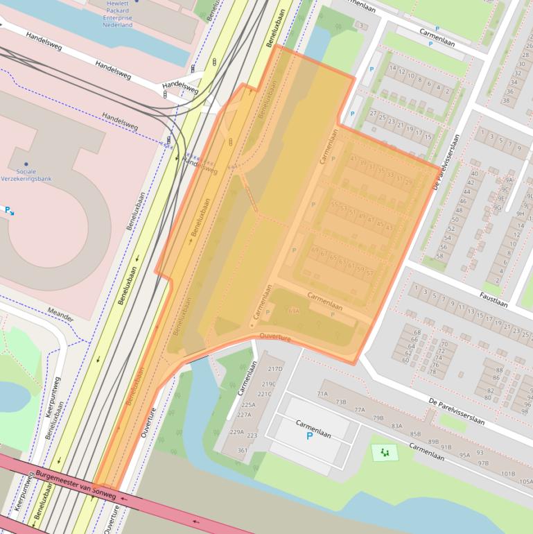 Kaart van postcodegebied 1183RJ.