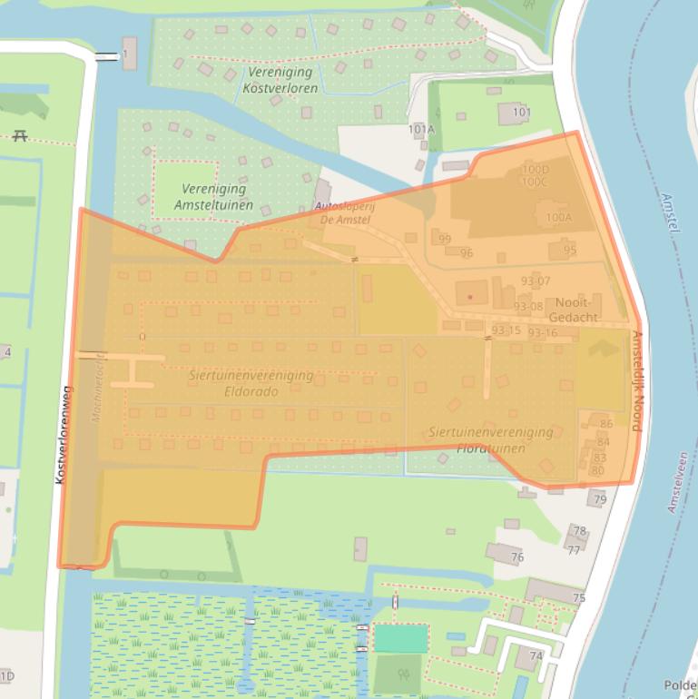 Kaart van postcodegebied 1183TG.