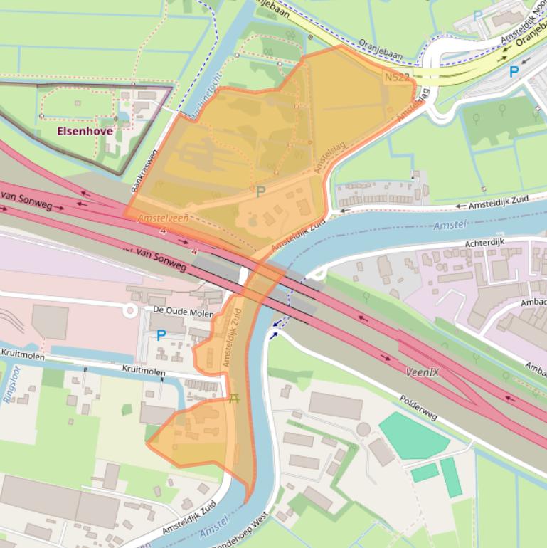 Kaart van postcodegebied 1184VD.