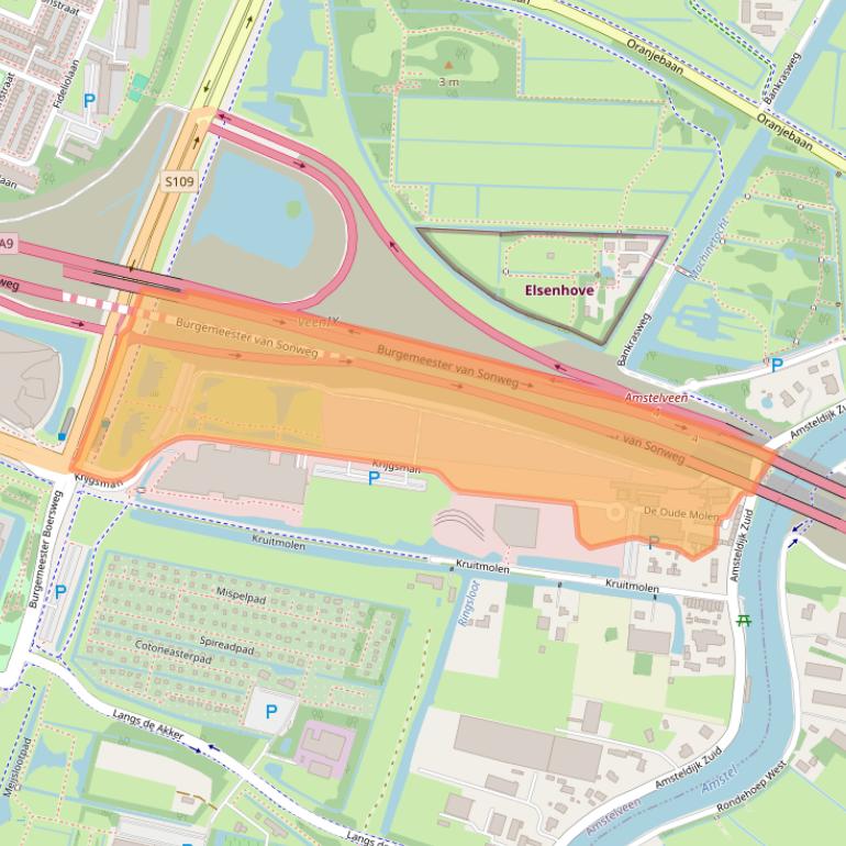 Kaart van postcodegebied 1184VW.