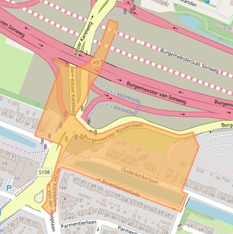 Kaart van postcodegebied 1185AD.